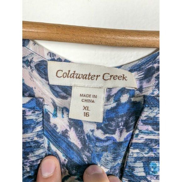 Coldwater Creek Top Women's Pintuck 3/4 Sleeve Boho Fairy Cottagecore Moroccan - Picture 4 of 6